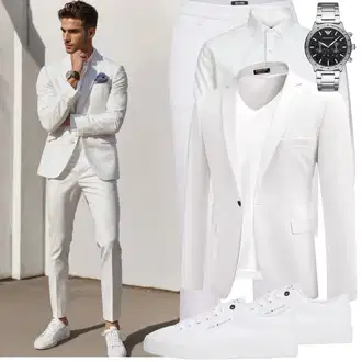 Business Outfits mit Weiß/Creme/Grau/Khaki Bluse Große Größe/Business Hemd/Businesshemd/Bügelfreies Hemd Jack & Jones "Elegant Outfit"