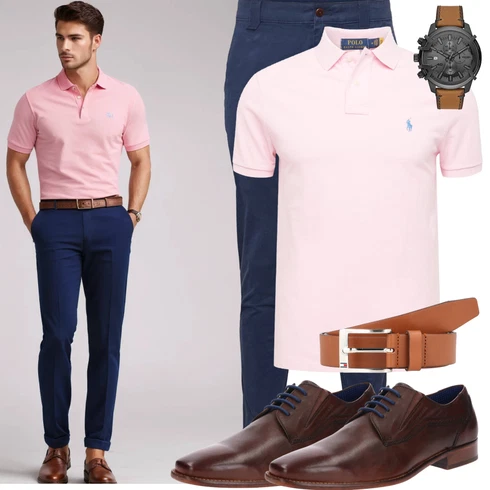 Frühlings Outfits Rosa/Lila Poloshirt Polo Ralph Lauren kombinieren