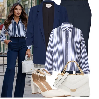Outfity pro práci Trendový s Bílá/Krémová Bagetová taška/Brašna/Malá Taška/Sportovní Taška Přes Rameno Aldo "Elegantní vzhled"Look: Elegantní, Fancy, Šik, Trendový, Glamourové, Premium, 20 léta