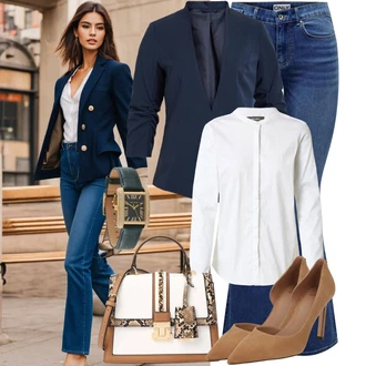 Stil Outfit sa Smeđa/Bež Pumpica S Visokim Prednjim Dijelom/Vintage Pumpa/Salonka Na Visoku Petu/Udobna pumpa/Salonka & Visoki Pet/Cipela Peep Toe Boss "Za večer"Look: Stil, Boja, Elegantan, Prekrasan, cool, Chic, Šik, Burleska, Francuske, Old Money, Talijanski