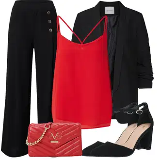 Ljeto Outfit sa Crna/Žuta/Tamnoplava Palazzo Hlača/Hlače od muslina/Široka Hlača/Hlače Visokog Struka/Culotte Hlačice/Hlače s Prorezom/Marlene Hlača/Lanene Hlače/Tradicionalna Hlača Edited "Proljetni outfit"
