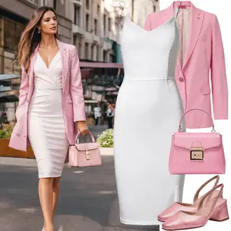 Elegantní outfity Matriční úřad s Bílá/Krémová Asymetrické Šaty/Mullet šaty/Šaty s Vodopádovým Výstřihem/Šaty Na Ramínko/Odvážné Šaty/Šaty s Rozparkem/Elegantní Šaty/Midi Šaty influencer "Elegantní Letní Styl"Look: Bar, Zvláštní příležitosti, Svatba, 50. narozeniny, 30. narozeniny, 60. narozeniny, Koncert, Matriční Úřad, Nový Rok, Ples, Divadlo, Matriční úřad, Galavečer, Narozeniny, 18. narozeniny