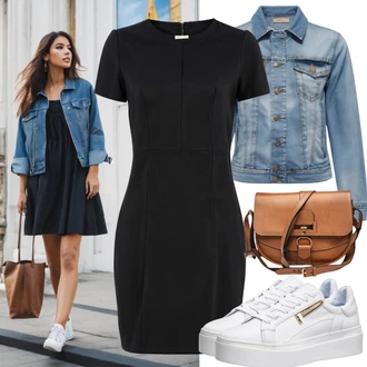 Měkké Outfit s Modrá/Tmavě modrá/Světle modrá Vintage Bund/Džínové Bund/Krátké Džínové Bundičky nasty gal petite "Elegantní ležérní outfit z 90. let"