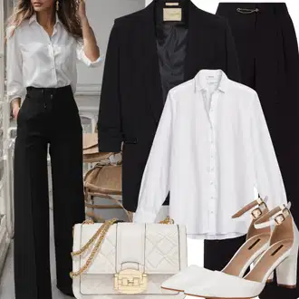 Shirt outfits mit Krem/Bela Musselin srajca/Poslovna srajca/Srajca z dolgim rokavom/Poslovna srajca/Srajca za prosti čas/Srajčna Bluza Trendyol, Bež/Bela/Srebrna Vintage Črpalka/Čevelj Z Visoko Peto/Visoka Peta Črpalka/Udobna črpalka/Črpalka z Nizko Petom/Visoka petka/Elegantni Čevelj/Poslovna Obutev/Poročna čevlja fox shoes, Rjava/Bela/Bež/Oranžna Torbica za čez ramo/Men's Bags/Torba za čez ramo/Torba za Macbook/Vrečka za prenašanje/Torba za prenosnik Vuch "Formalni eleganten videz"