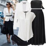Opera Outfity, Černé Plisované Sukně image