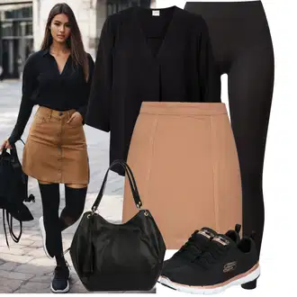 Outfit sa Crna Majica Poslovna košulja/Košulja s Bluzom/Poslovna košulja/Ležerna košulja/Košulja od muslina JdY "Cool za slobodno vrijeme"