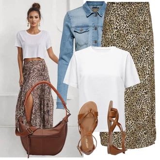 Cool Outfit s Světle modrá/Modrá Krátké Džínové Bundičky/Vintage Bund/Džínové Bund Only "Obchodní Outfit"Look: Cool, Krásný, Vintage, Western, Pracovní oděvy, Retro