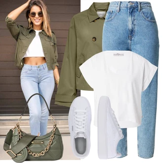 Ležérní outfity s Světle modrá/Modrá Mom Jean/Boyfriend Džínové kalhoty/High Waist Džínové Kalhoty/Baggy Džíny/Zužující se Džíny/Dad Džíny/Girlfriend Džíny/Zkrácené Džíny/Vintage džíny Tommy Jeans "Ležérní outfity"