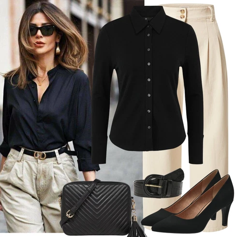 Kombinace Khaki/Béžová Culotte Kalhoty/Plisovaná kalhoty/Kalhoty s Vysokým Pasem/Paperbag Kalhoty/Široká Kalhoty/Mušelínové kalhoty Edited