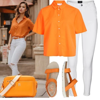 se suchým zipem Outfit s Oranžová/Hnědá/Béžová/Žlutá Páskový Sandál/Trekingové Sandály/Pohodlný Sandál/Římská sandála/Přezková bota/Letní Bota/Vintage sandál/Sandály na hřídeli/Sandál se suchým zipem/Nezařazené Panama Jack "Lehký outfit"