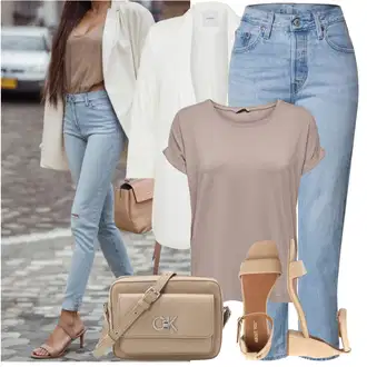 Kombinacije za slobodno vrijeme sa Svjetloplava/Plava Ženske Traperice 7/8 Dužine/Girlfriend Traperice/Boyfriend Jeans/Capri Traperice/Mom Jean/Vintage traperice/Skraćene Traperice/Slip-on Traperice/Dad Traperice levi's ® "Savršen za proljeće"