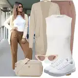 Outfity se šedými oblekovými kalhotami image