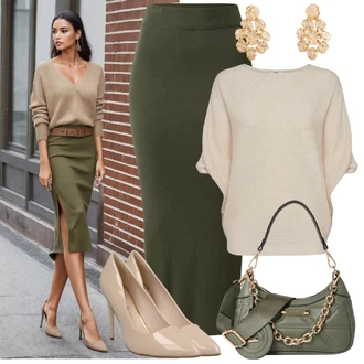 Vysoké Podpatky Outfit s Béžová/Hnědá Nezařazené Buffalo "Jarní outfit"