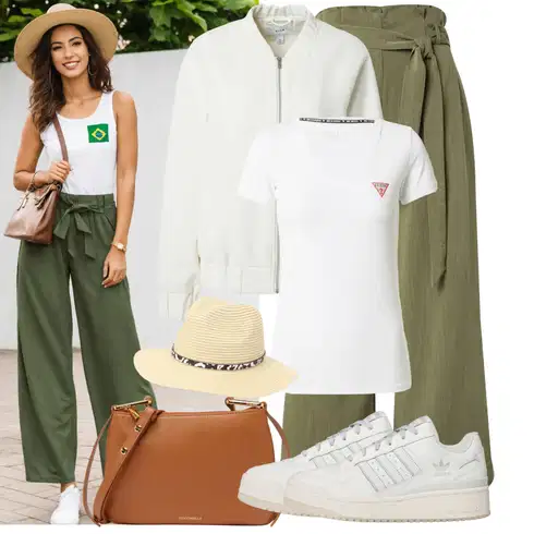 Kombinace Tmavě Zelená/Zelená/Khaki Culotte Kalhoty/Kalhoty s Vysokým Pasem/Marlene Kalhoty/Mušelínové kalhoty/Palazzo Kalhoty/Kalhoty se Štěrbinou/Paperbag Kalhoty/Tradiční Kalhoty/Široká Kalhoty Only