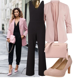 Outfit sa Crna/Ljubičasta Svečani kombinezon/Vjenčanje kombinezon/Elegantni kombinezon/Kombinezon širokih nogavica/Plisirani kombinezon/Kombinezon s halterima/Zimski kombinezon/Ljetni kombinezon ivy oak "Jedinstveni odjevni stil"