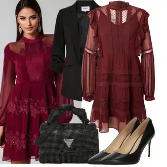 Glamourové třpytem Outfit s Černá/Tmavě šedá/Oranžová/Šedá Taška Přes Rameno/Pánská taška/Taška do tělocvičny/Brašna/Malá Taška/Taška Guess "Vzhledy pro volný čas"Look: Rad, Grunge, Vintage, S Metall, Metal, Retro, Glamourové, Premium, Elegantní