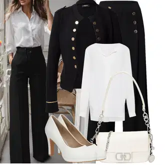 Dlouhé Outfit s Tmavě modrá Dvojřadový Sako/Blejzrové Bund/Blůzové Sako/Kožená bunda/Pletený Sako/Krátké Sako/Lidové Sako Only "Na večer"