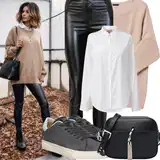 Outfit inspiracije kožne hlače image