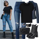 3/4 rokavi Usnjene Jakne outfiti za dame image