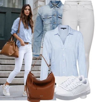 Mom Outfit s Světle modrá/Modrá Džínové Bund/Krátké Džínové Bundičky Only "Vánoční outfit"Look: Mom, Krásný, Univerzitní, 90tá léta, Cool, S průsvitem