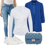 Šněrovací high waist džíny outfity image