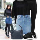 Černé a Zlaté Termo Legíny Outfity image