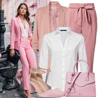 Chic Outfits Poslovna mit Bela Poslovna srajca/Srajčna Bluza/Poslovna srajca/Srajca z dolgim rokavom Trendyol "Merjena Poslovna obleka"Look: Pisarna, Poslovna, Stari denar