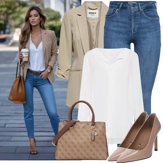 Stil Outfit sa Smeđa/Bež/Ljubičasta Elegantna Cipela/Salonka Na Visoku Petu/Pumpica S Visokim Prednjim Dijelom/Poslovna Obuća/Vintage Pumpa/Udobna pumpa/Salonka & Visoki Pet Boss "Moderna kombinacija za slobodno vrijeme"Look: Francuske, Talijanski, Elegantan, Šik, Old Money, Stil, Burleska