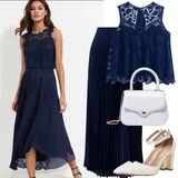 Poročne Outfiti Plisirano krilo za dame image