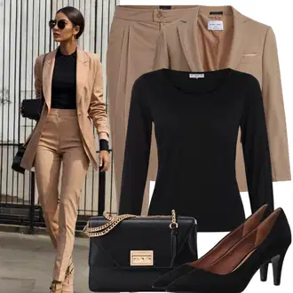 Outfit sa Bež/Bijela/Kaki/Narandžasta Oversize Sako/Dugi Sako/Sakoi za Bluzu/Kožna jakna za muškarce/Sako Jakna/Elegantni Sako/Kratki Sako/Boyfriend Sako/Kožna jakna za muškarce 3.1 phillip lim "Opuštena poslovna odjeća"