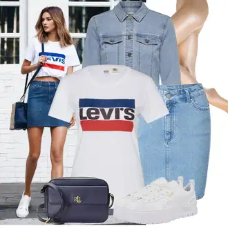 Outfit sa Bež/Zlatni Kompresijska čarapa/najlonska čarapa/Čarapa Protiv Tromboze/Hulahopke Velike Veličine/potporne tajice/najlonke Falke "Moderní outfit pro volný čas"