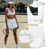 Bílé tenisové sukně outfity image