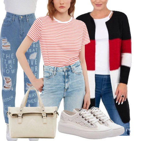 Kavbojke z kombinirajte z Modra/Lila barve/Svetlo modra Jogger Kavbojke/Girlfriend Kavbojke/Raztrgane Kavbojke/Kavbojke z Luknjami/Boyfriend Kavbojke/Kavbojke na Poteg/Mom Jeans/Trenirka Jeans/Dad Kavbojke/Patchwork Kavbojke bİkelİfe, Rdeča/Mešane barve Podloženi pleteni jopiči/Bombažne jopice/Dolge jopice/Trachten Jopice/Vintage kardigani/Poletni kardigani/Kardigani z okroglim izrezom kesi, Prugasta majica Trendyol, Bež/Bela/Khaki Men's Bags/Poslovne torbe/Vrečka za prenašanje/Torbe za čez ramo/Vojaške torbe/Pisarniške torbe/Satchel torbe/Nakupovalne torbe Desigual, Bela/Krem/Siva/Srebrna/Bež Usnjene Superge/Superge Luknjast/Poletne superge/Superge Nizke/Plato-Sneaker/Teddy superge kesi