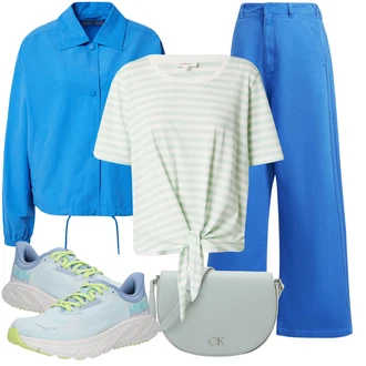outfit mit Modra/Svetlo modra/Bela Športni copat Tekaški čevelj/Tekaški copat/Gimnastični čevelj "Outfit za Sprehod"