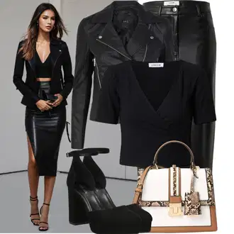 S Pertlanjem Outfit sa Crna/Smeđa/Tamnoplava Party Top/Kratki top/Obični top/Pleteni top/Zamotana Majica/Skraćena Majica Edited "Parti odjeća"