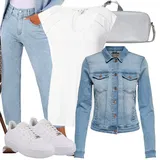 Outfity s džínovými culottami ve stylu 50. let image