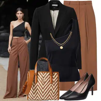 Chic Outfits Poslovna mit Črna/Roza Polo Ralph Lauren, Črna/Rjava/Bela Poslovna Obutev/Udobna črpalka/Čevelj Z Visoko Peto/Visoka Peta Črpalka/Črpalka z Nizko Petom/Slingback Črpalka/Vintage Črpalka Polo Ralph Lauren "Poletna obleka starega denarja"Look: Nor, Poslovna, Pisarna, Klasična, Eleganten, Kul, Francoski, Stari denar