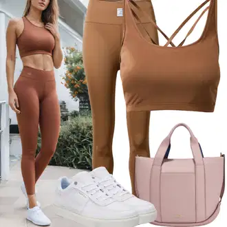 Outfit Inspo Poletje mit Bela/Bež/Rjava/Krem/Khaki/Zelena Usnjene superge/Superge Nizka/Ozka superga/Superge Luknjasta/Poletne superge Furla, Rjava Top brez rokavov/Športna majica brez rokavov/Grafična majica/Majica brez rokavov mr. gugu & miss go, Bela/Škrlatna/Rjava/Pastelne barve/Modra Trening Hlača/Športna Pajkica/Športne hlače/Gym Pajkice Trendyol, Roza Torba za čez ramo/Vrečasta torba/Mini torbica/Torba za čez ramo/Torbica za čez ramo/Vrečka za prenašanje/Pletena torba/Velika torba Vuch "Poletni Športni Outfit"