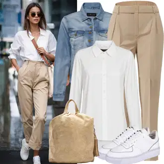 Velike velikosti outfit mit Zelena/Modra/Krem/Rjava/Svetlo modra/Temno modra/Pastelne barve/Bela Kratka Denim Jakna/Denim Jakna levi's "Poletni sproščen videz"