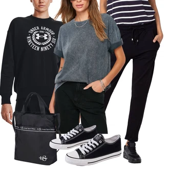 outfit mit Črna/Rdeča Trening Jakna/Vodoodporna Jakna/Bluzon/Box jakna Under Armour "Pomladanski Outfit"