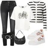 Bela Armani Exchange Superga outfiti za dame image