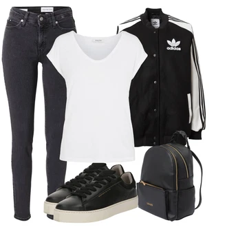 outfit mit Črna Ozka superga/Superge Nizka/Superge Luknjasta/Usnjene superge AllSaints "Pomladanski Outfit"