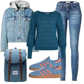 Til outfit mit Denim Jakna "Pomladanski Outfit"
