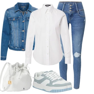 outfit mit Cream "Pomladanski Outfit"