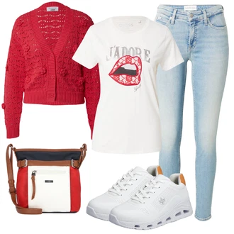 outfit mit Svetlo modra Hlača velika velikost Calvin Klein Jeans "Pomladanski Outfit"