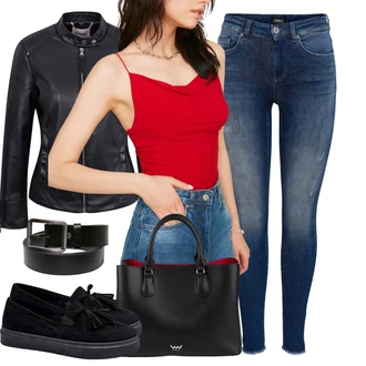 outfit mit Črna Loafer Čevelj/Superge balerinka/Women's Casual shoes/Balerina Plateau/Superge brez vezalk/Nizki čevelj s platformo/Trotteur kesi "Pomladanski Outfit"