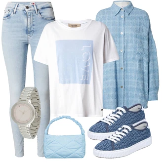 outfit mit Roza Zapestna ura/Verižna ura Boss "Pomladanski Outfit"