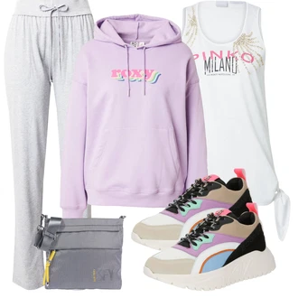 outfit mit Roza Grafična majica/Majica brez rokavov/Športna Majica brez rokavov/Top brez rokavov/Majica za mišice Pinko "Pomladanski Outfit"