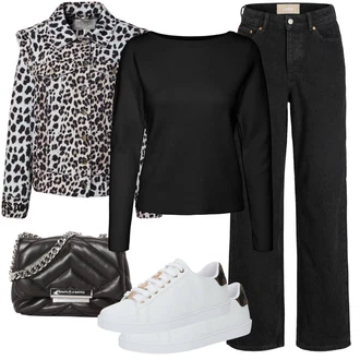 outfit mit Superga Superge z Bleščicami/Teddy Superga/Superge z ježkom Guess "Pomladanski Outfit"