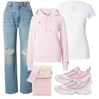 outfit mit Roza Superga Debele Superge/Superge Nizka/Vintage Superga/Poletne superge Fila "Pomladanski Outfit"